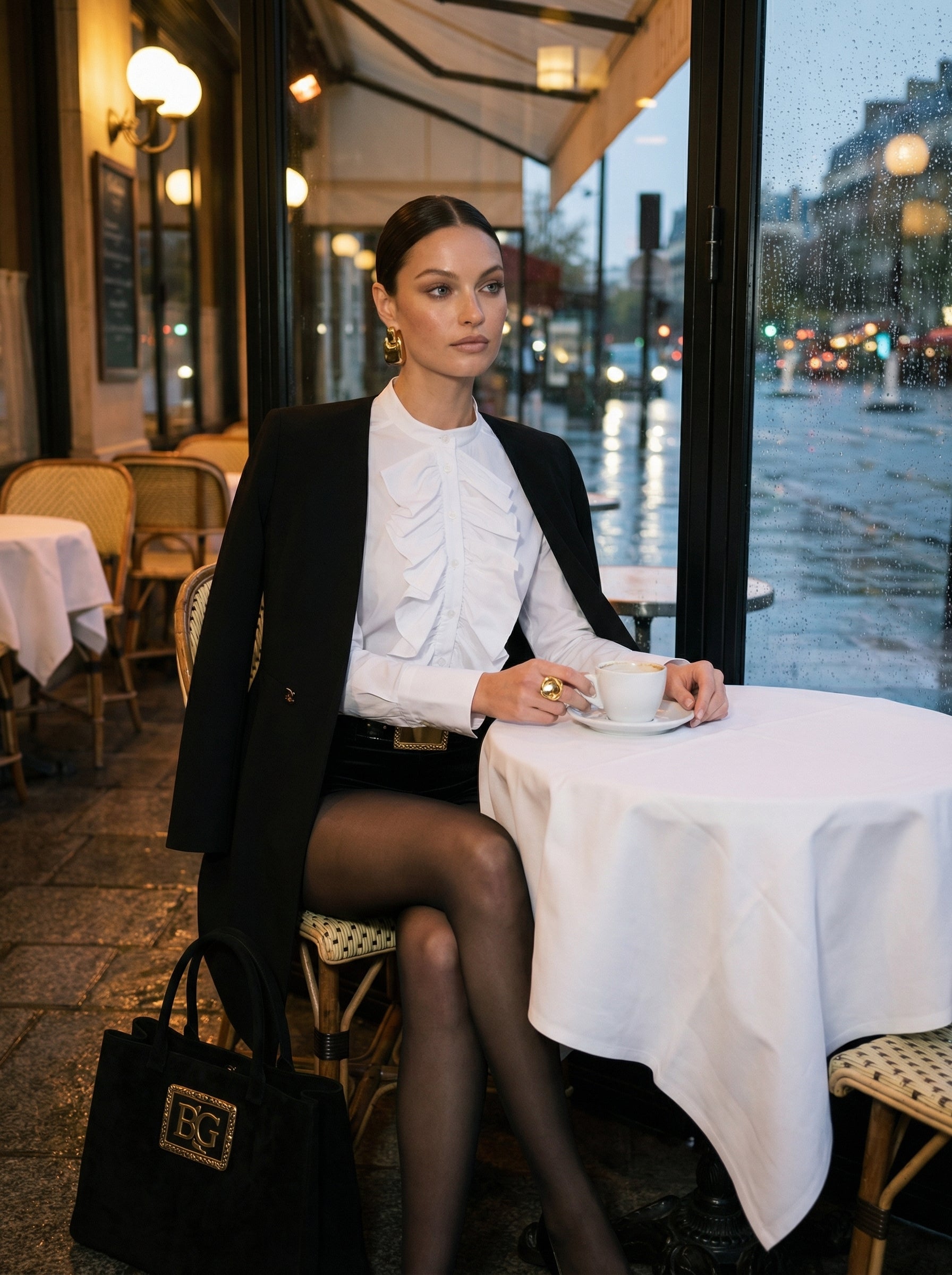Ruffled Cotton Blouse