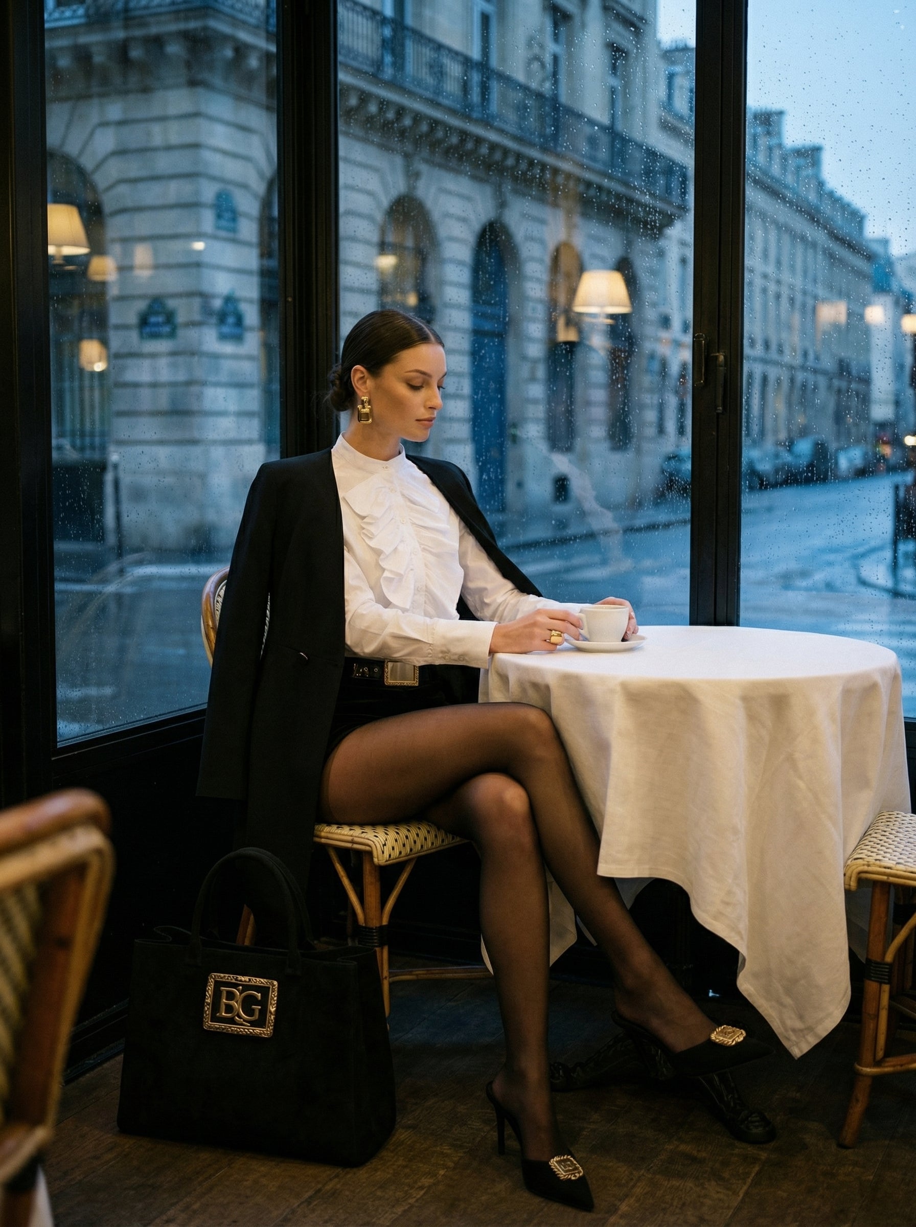 Ruffled Cotton Blouse