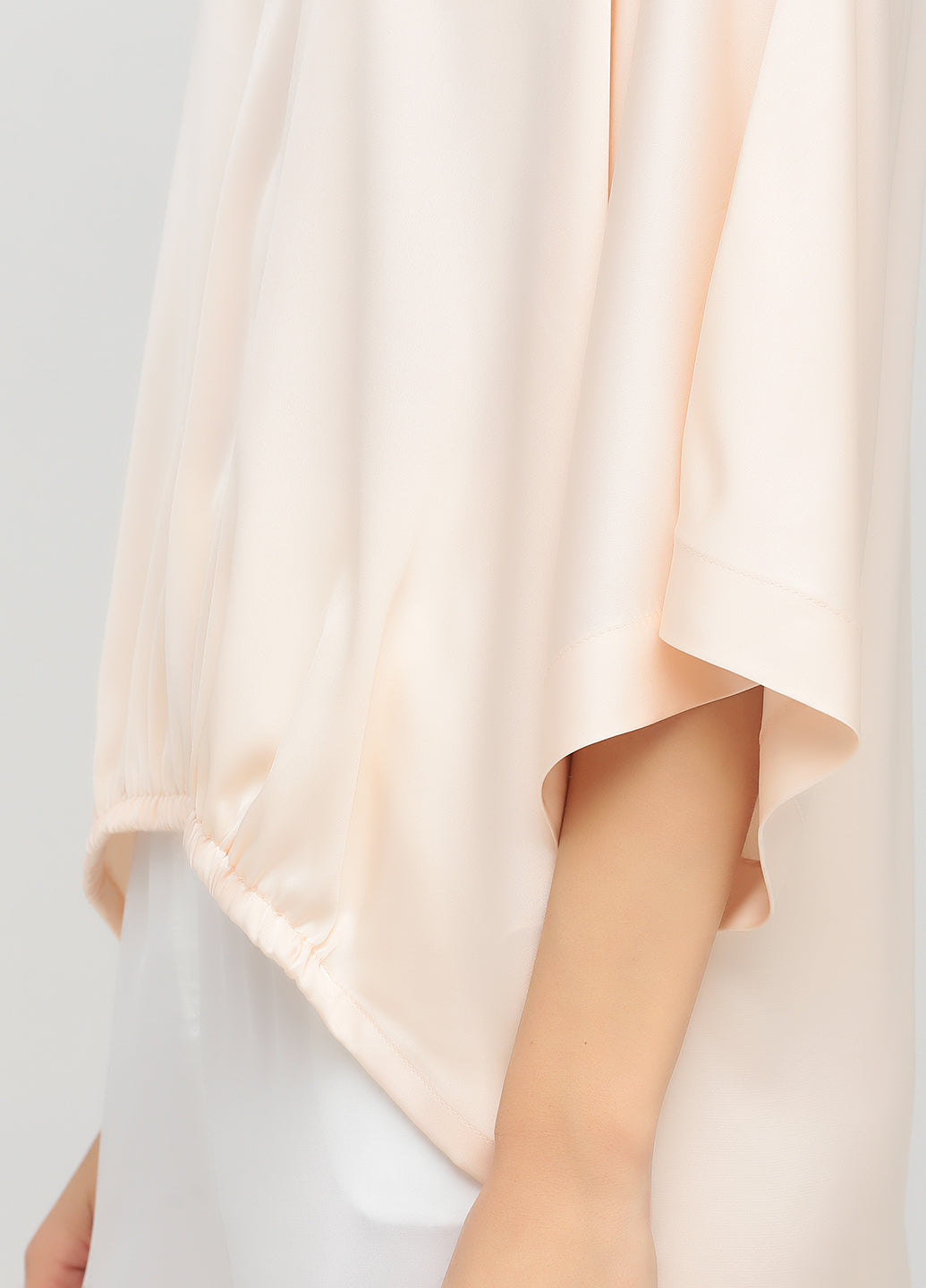 Soft Satin High-Neck Top