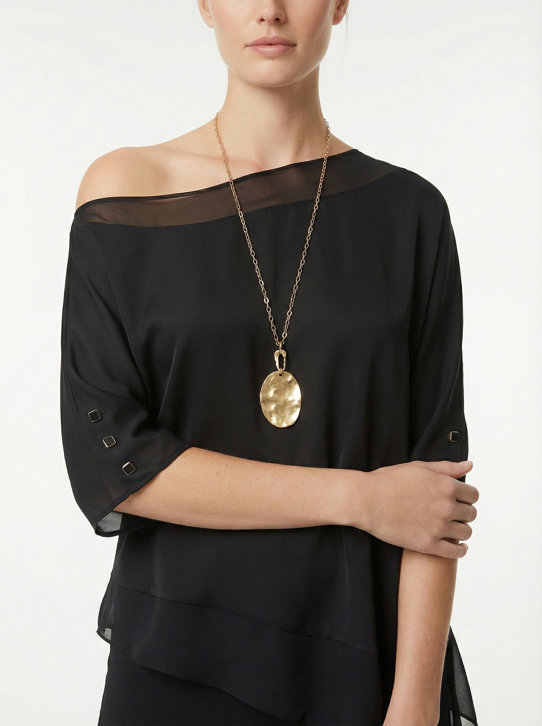 Off One Shoulder Flowy Satin Top
