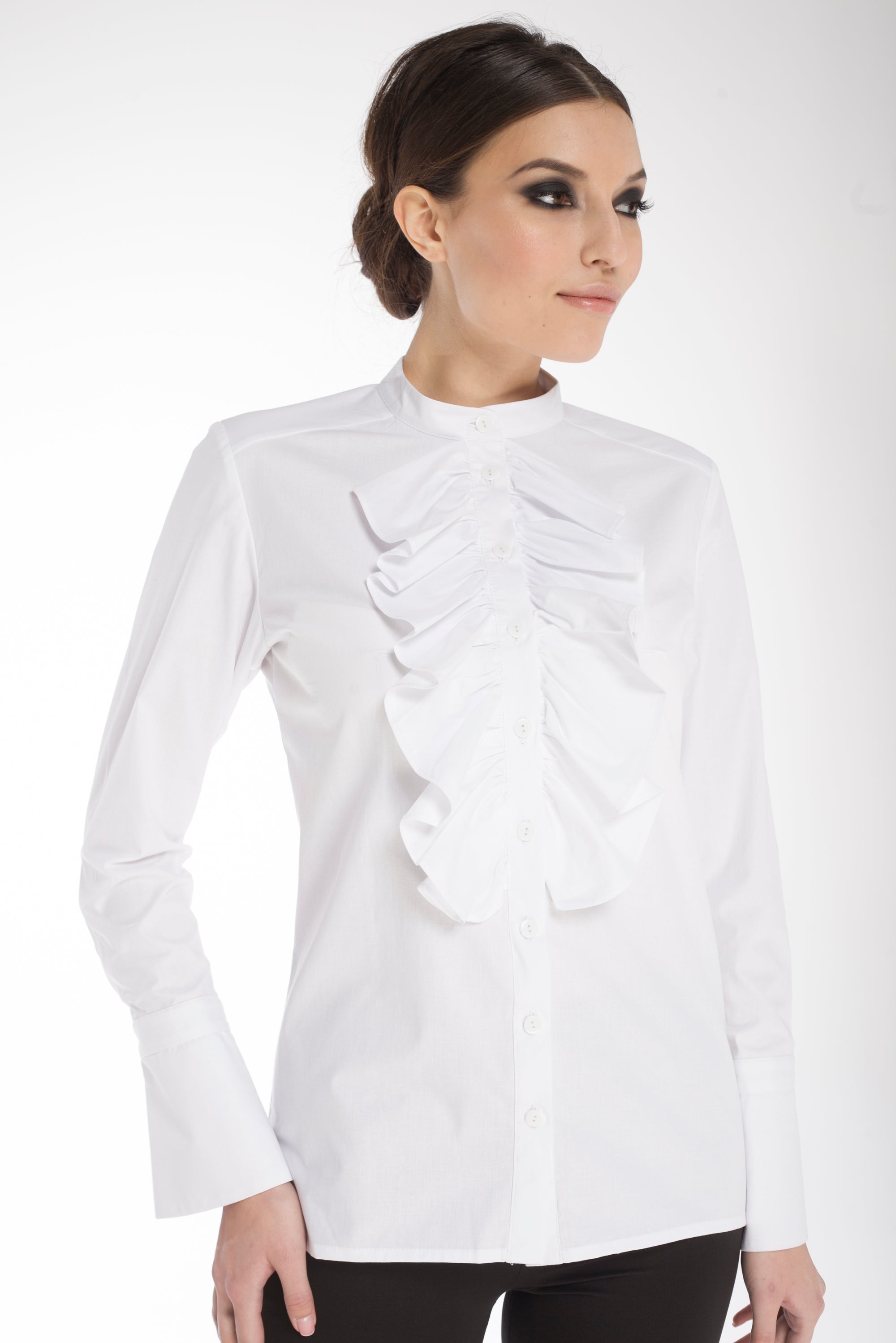 Ruffled Cotton Blouse