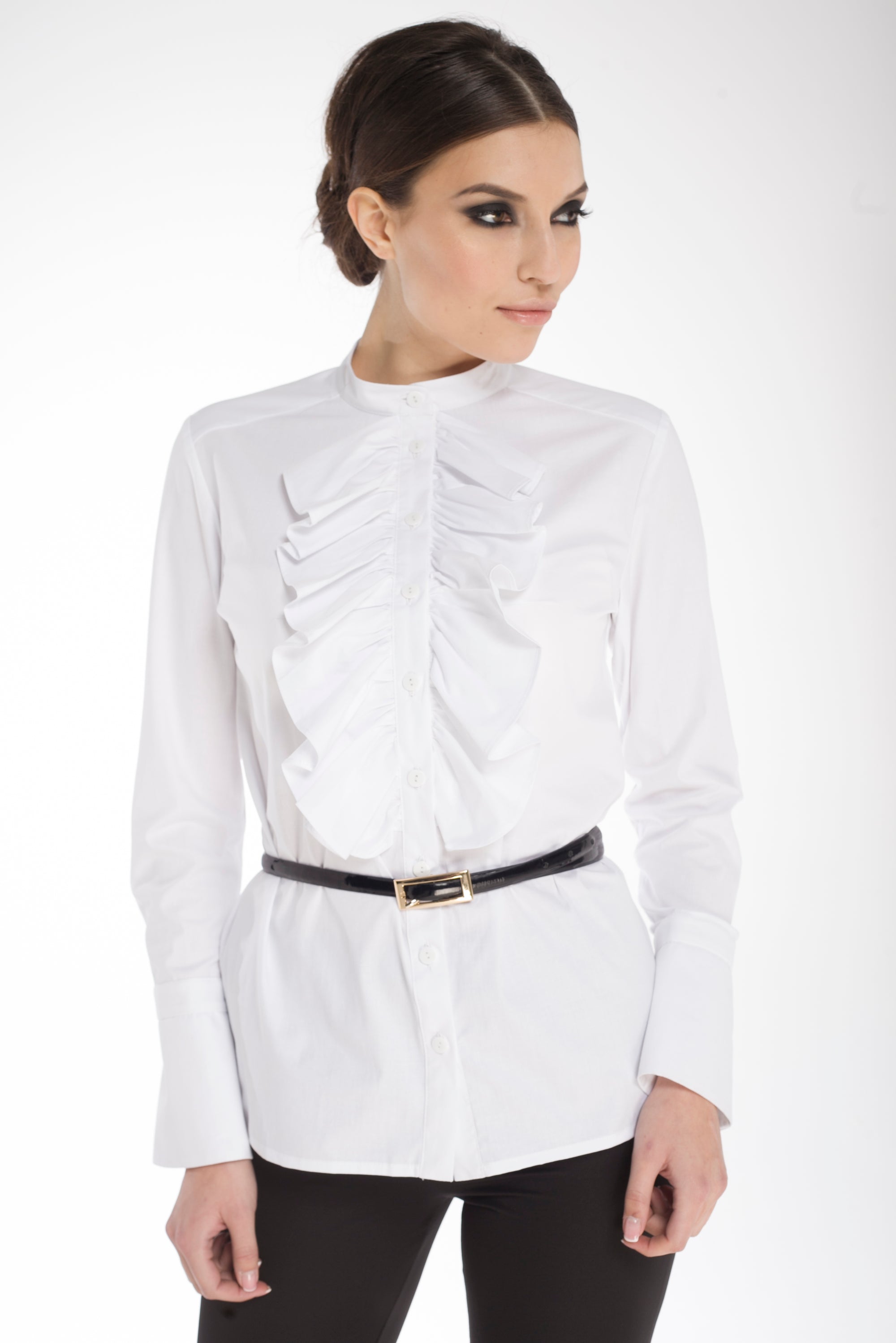 Ruffled Cotton Blouse